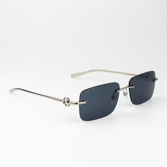 Gucci Women Sunglasses Silver Blue Rectangle GG1703S 003 BRAND NEW main image 5